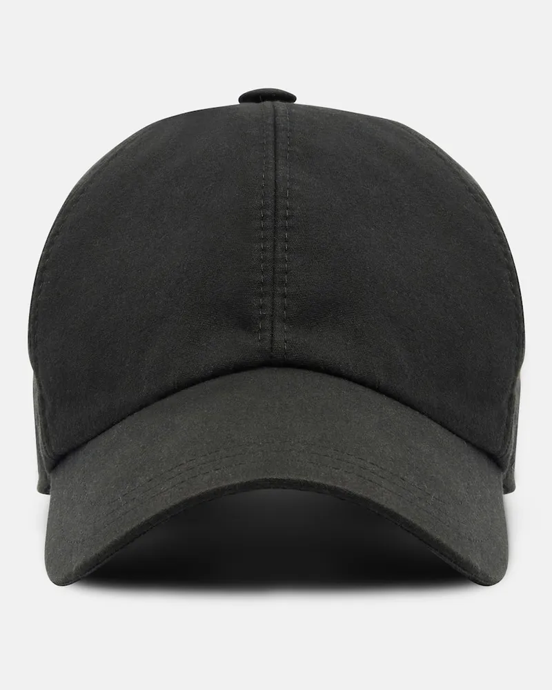 The Row Baseballcap Caspian aus Baumwoll-Canvas Schwarz