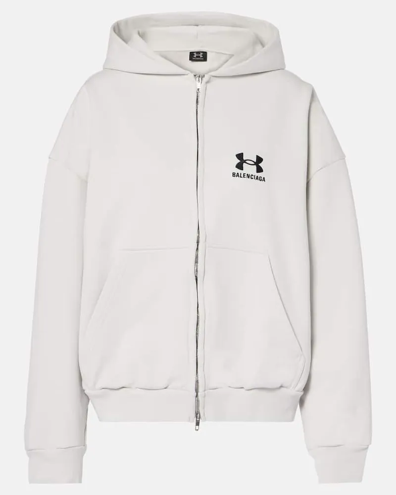 Balenciaga Kapuzenjacke aus Baumwolle Weiß