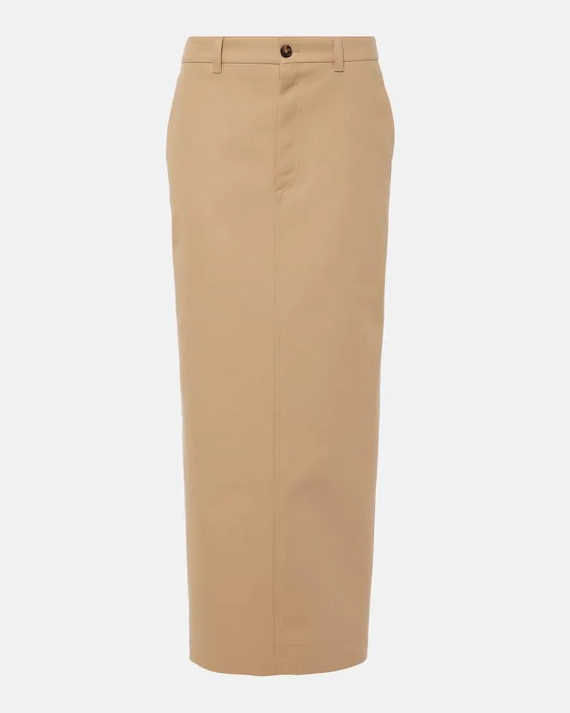 WARDROBE.NYC Maxirock aus Baumwoll-Drill Neutral