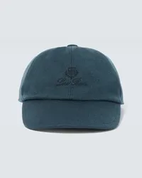 Loro Piana Baseballcap aus Kaschmir Blau