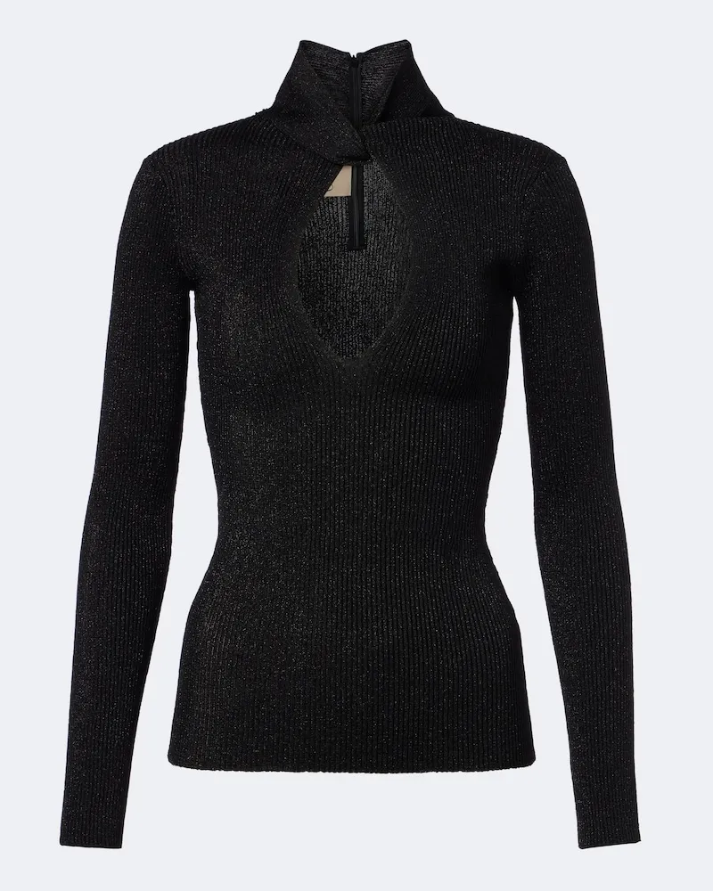 Valentino Garavani Pullover aus Lamé Schwarz