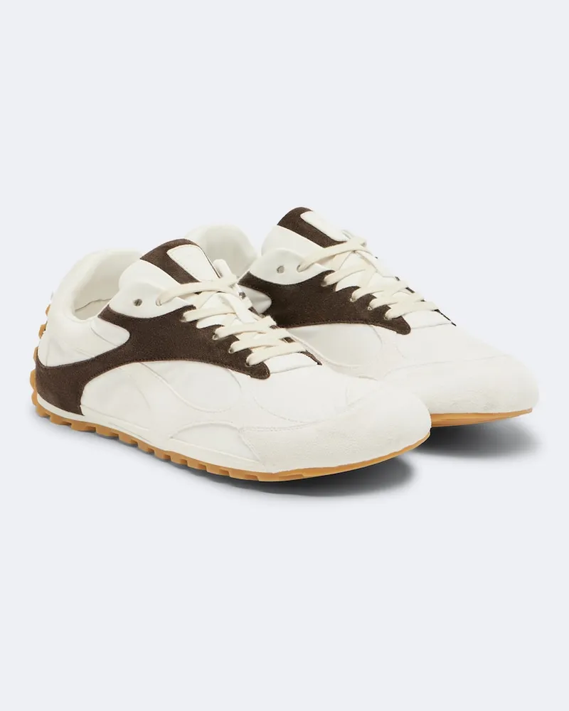 Bottega Veneta Sneakers Orbit Flash mit Veloursleder Weiß