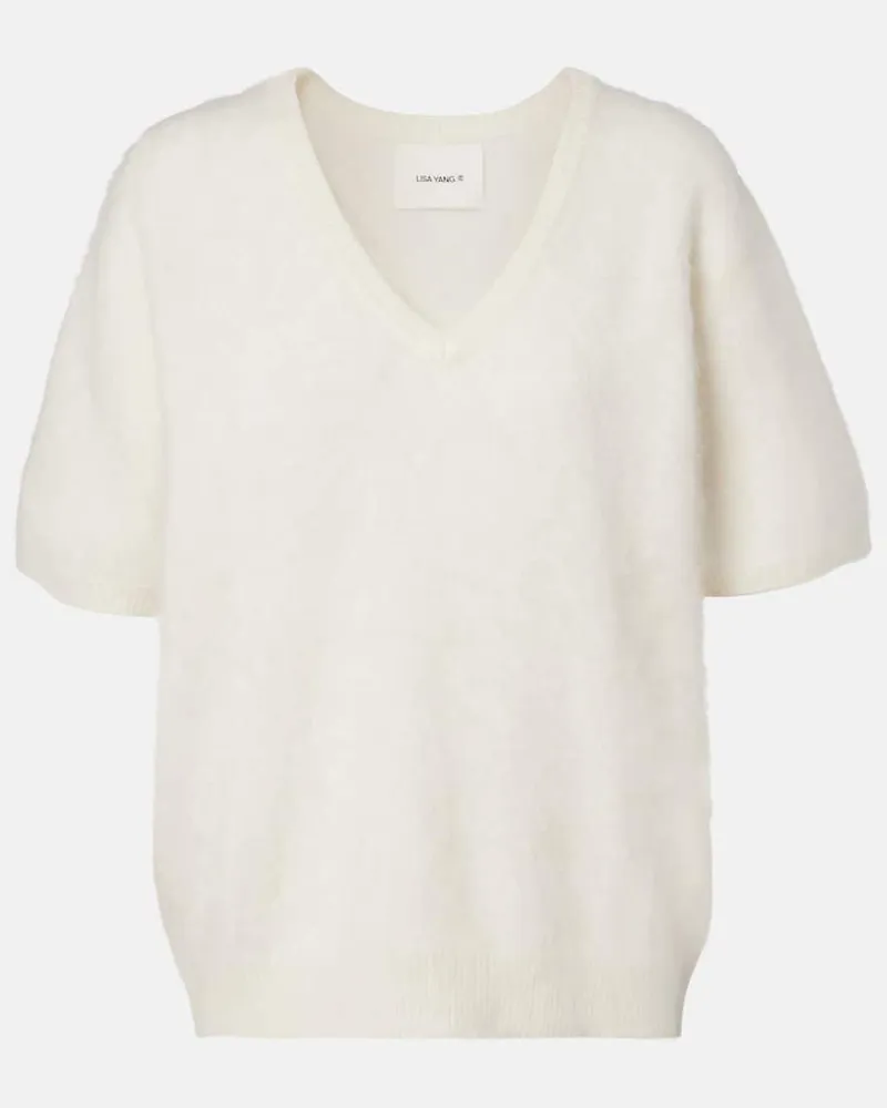 Lisa Yang Pullover Lovisa aus Kaschmir Weiß