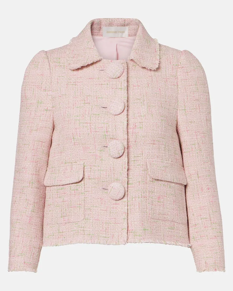 SHUSHU/TONG Jacke aus Tweed Rosa