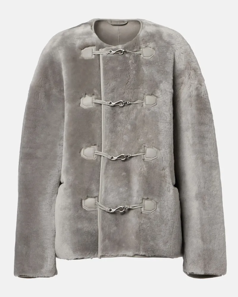 Totême Jacke aus Shearling Grau