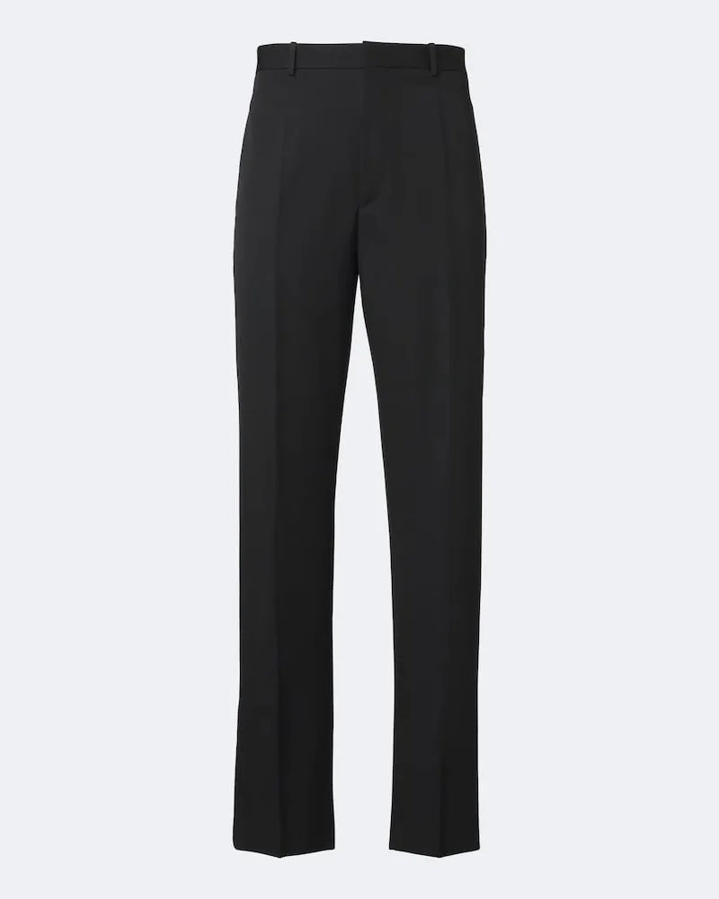 Bottega Veneta Straight Hose aus Wolle Schwarz