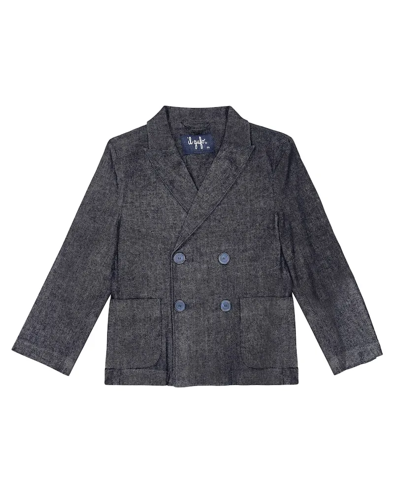 Il Gufo Blazer aus Denim Blau