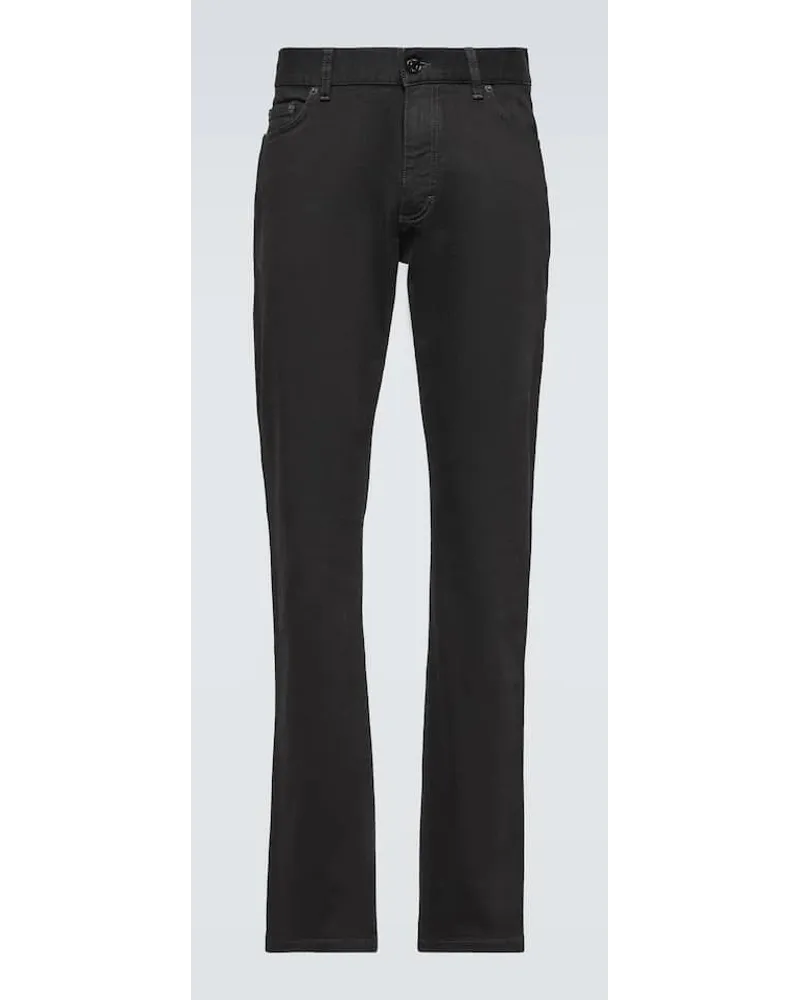 Ermenegildo Zegna Slim Jeans Roccia Schwarz