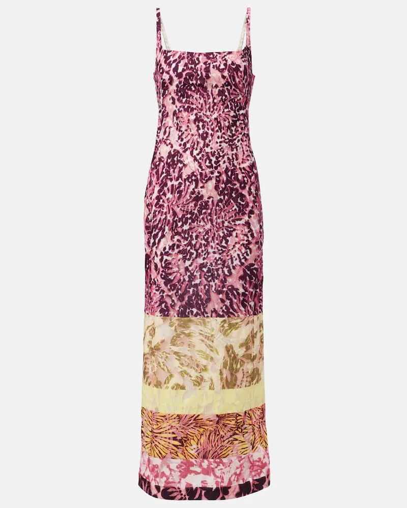 Dries van Noten Bedrucktes Maxikleid Multicolor