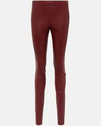 Stouls Leggings Carolyn aus Leder Rot