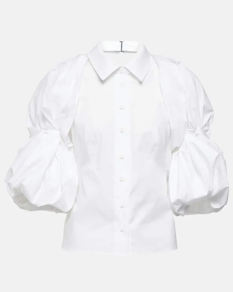 Jacquemus Hemd La Chemise Maraca aus Popeline Weiß