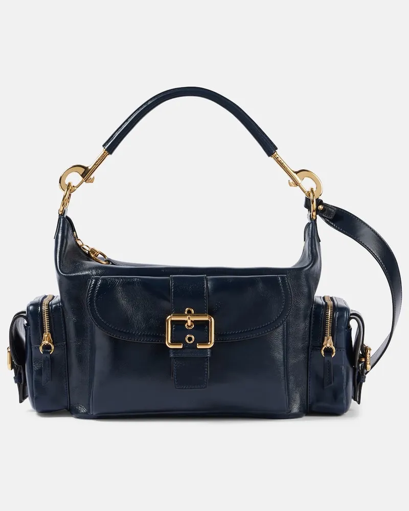 Chloé Chloe Schultertasche Camera Medium aus Leder Blau