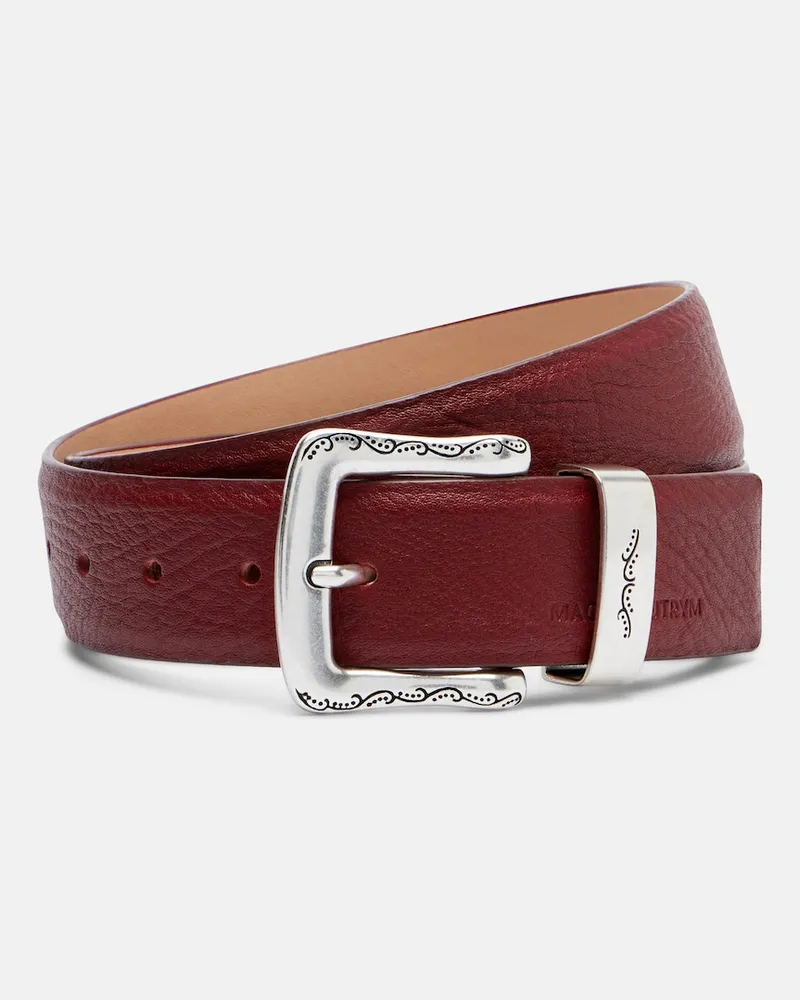 Magda Butrym Gürtel aus Leder Burgunderrot