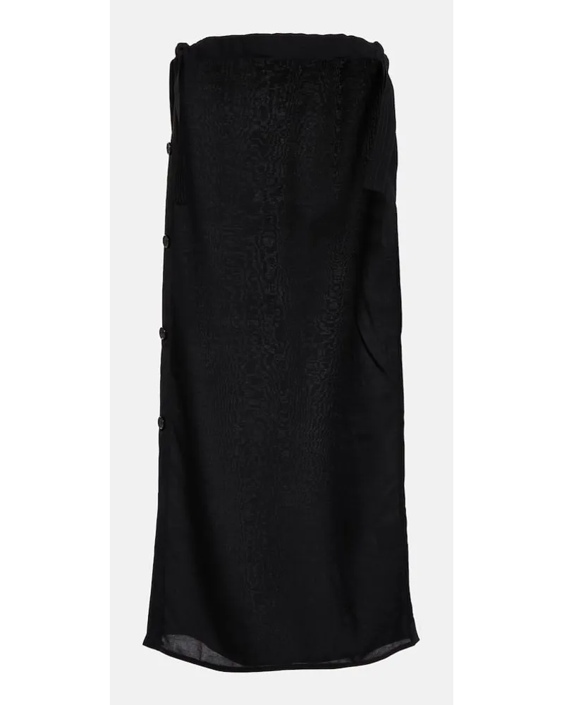 Totême Maxirock aus Satin Schwarz
