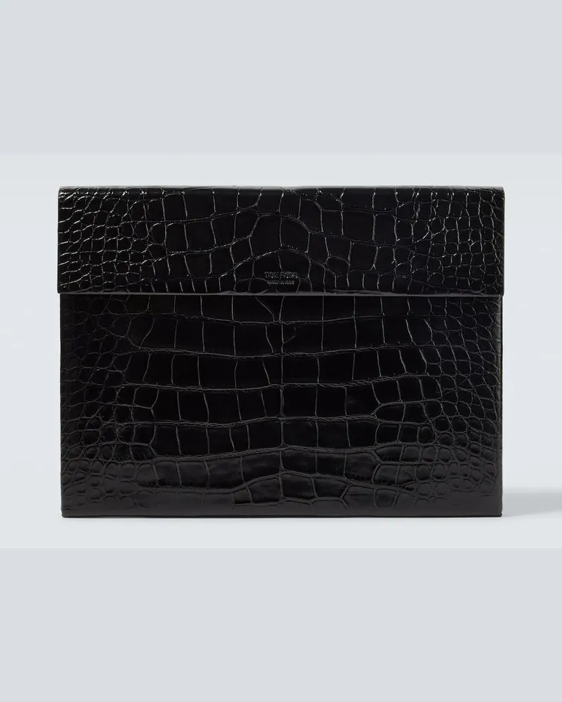 Tom Ford Aktentasche aus Leder Schwarz