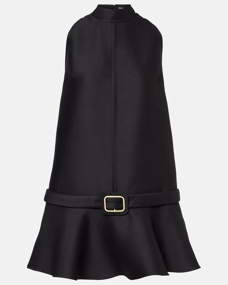 Tom Ford Minikleid aus Crêpe Schwarz