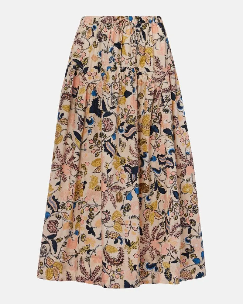 Ulla Johnson Maxirock Rosen aus Baumwolle Multicolor