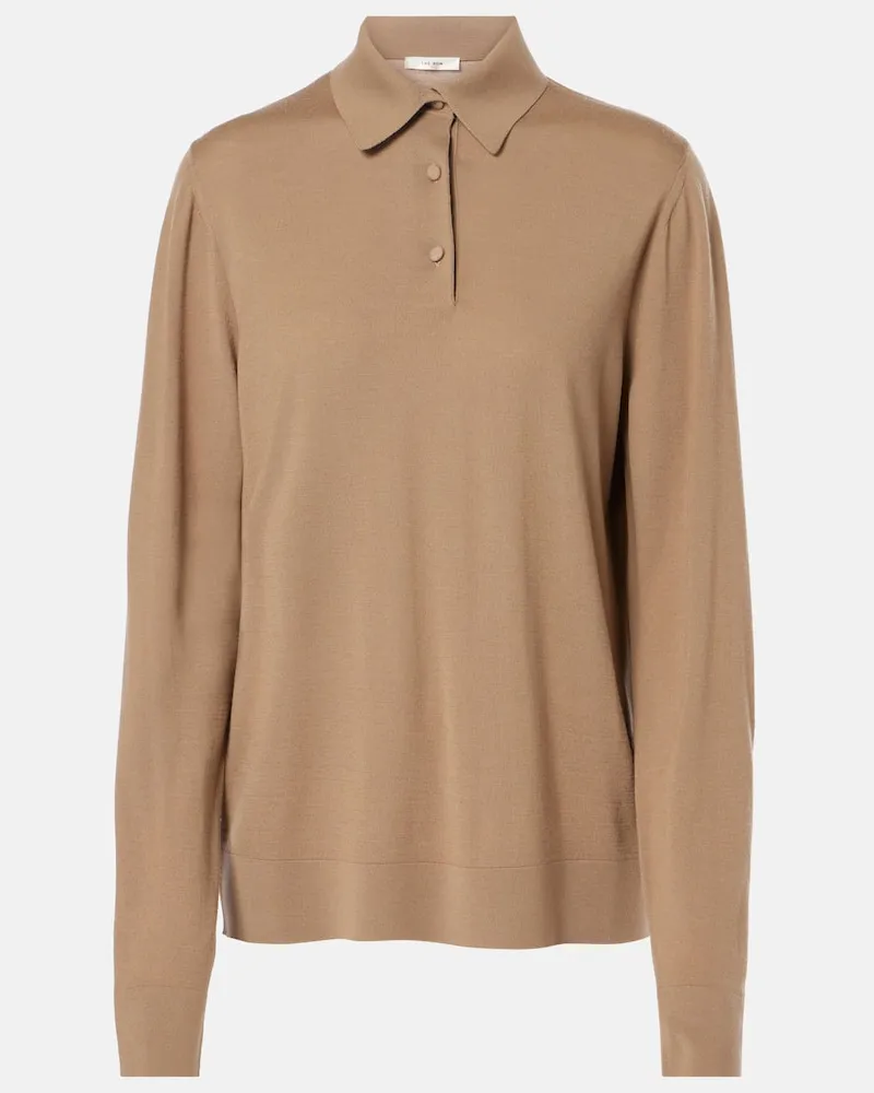 The Row Polopullover Ipanelli aus Woll-Jersey Beige