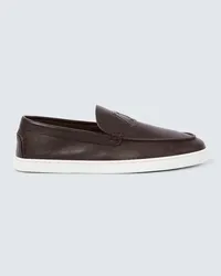 Christian Louboutin Slip-Ons Varsiboat aus Leder Braun