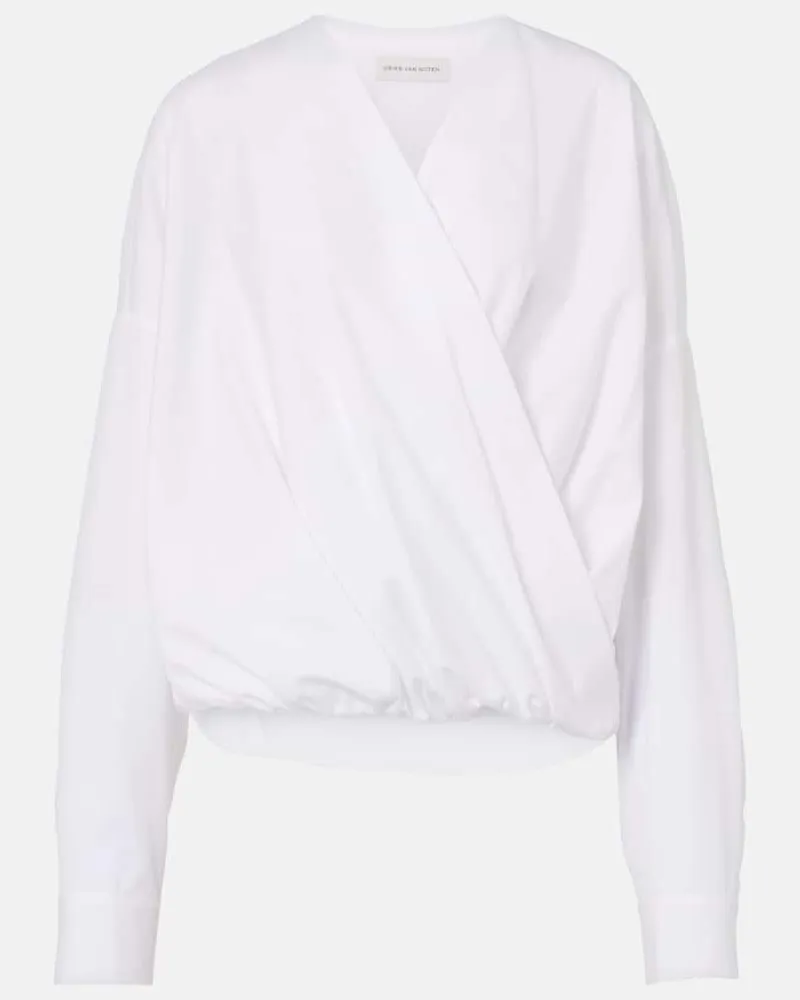 Dries van Noten Bluse aus Baumwolle Weiß
