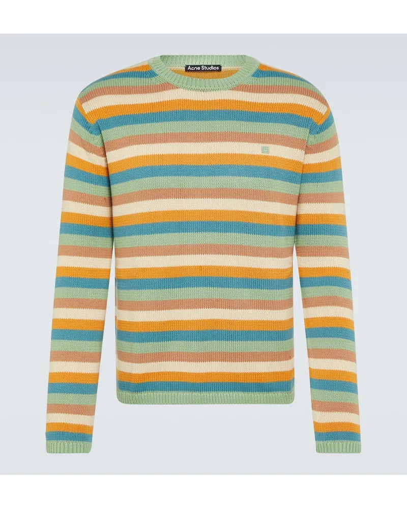 Acne Studios Pullover Face aus Baumwolle Multicolor