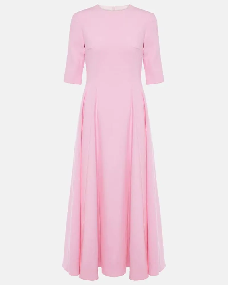 EMILIA WICKSTEAD Midikleid Georgie aus Wolle Rosa