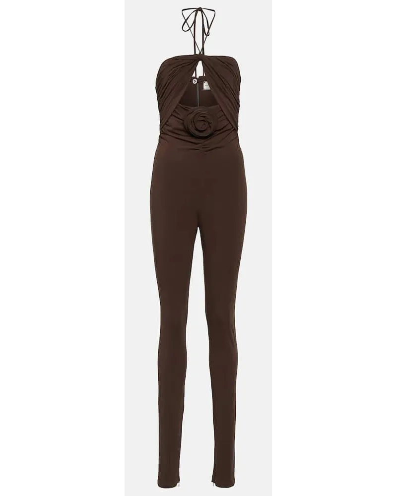 Magda Butrym Jumpsuit aus Jersey Braun