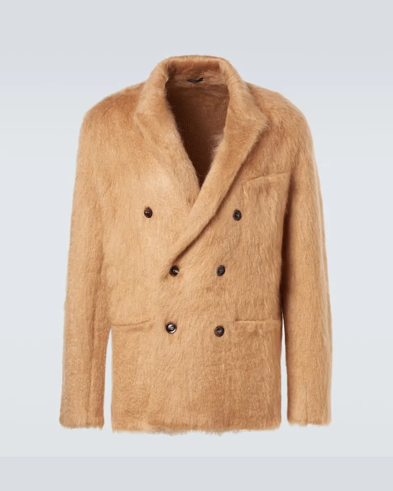 Tom Ford Blazer aus Kaschmir, Mohair und Seide Beige