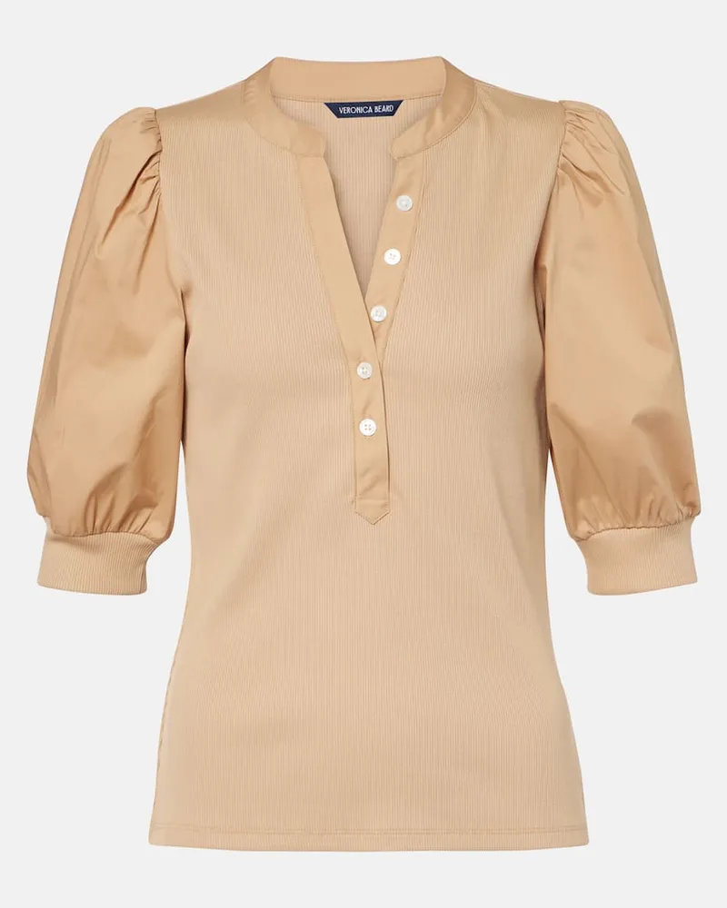 Veronica Beard Top aus einem Baumwollgemisch Grün