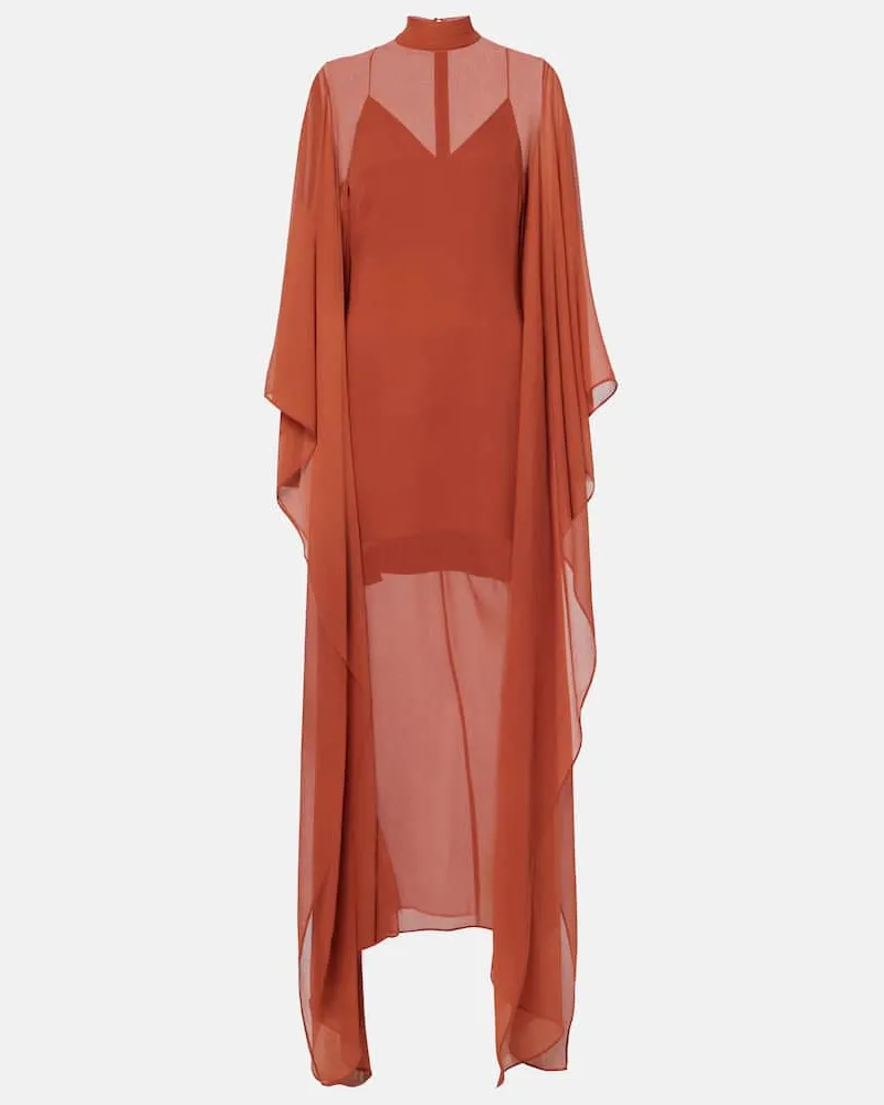 Taller Marmo Kaftan Lanzarote aus Seidenchiffon Rot