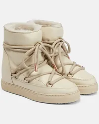 INUIKII Schneestiefel Classic Wedge aus Leder Beige