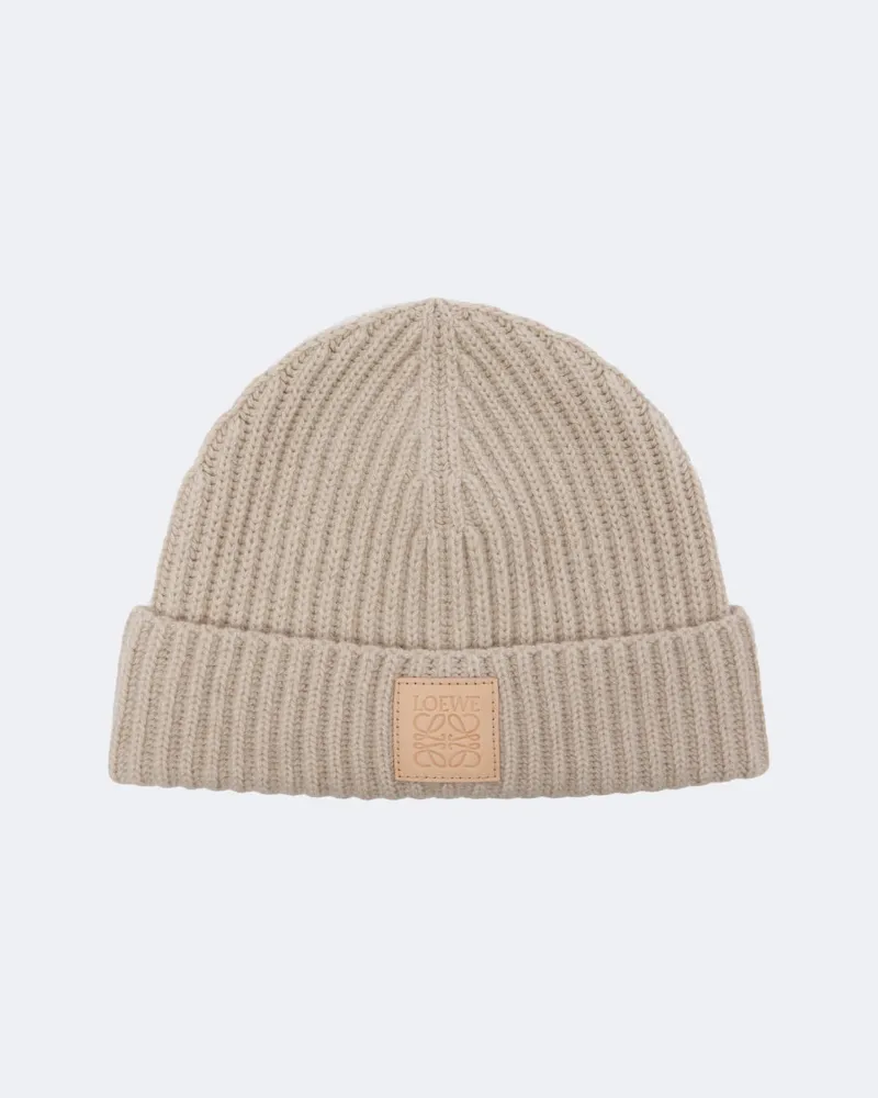 Loewe Mütze Anagram aus Kaschmir Beige