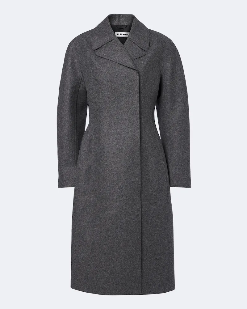 Jil Sander Mantel aus Schurwolle Grau
