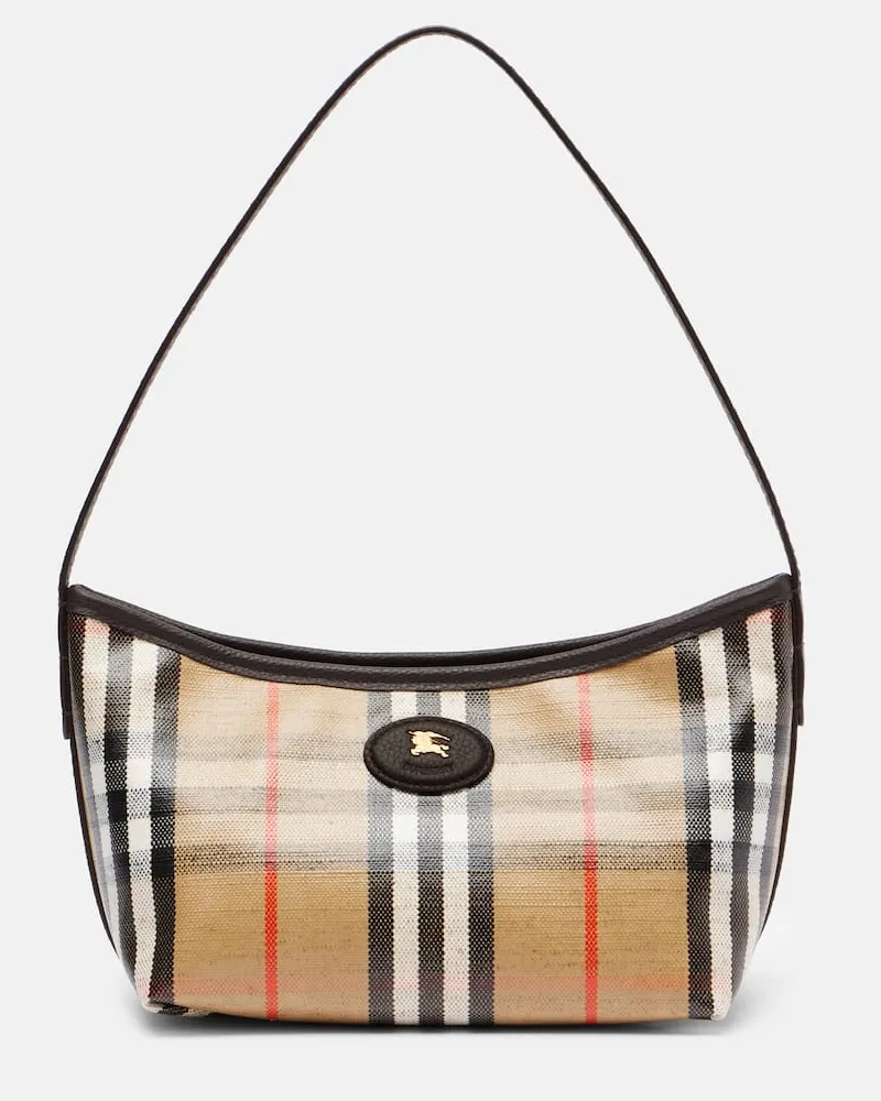 Burberry Schultertasche Highlands Mini Check Beige