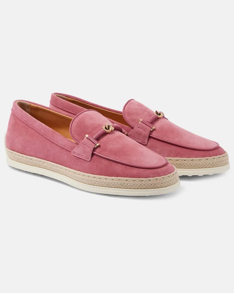 TOD'S Loafers aus Veloursleder Pink