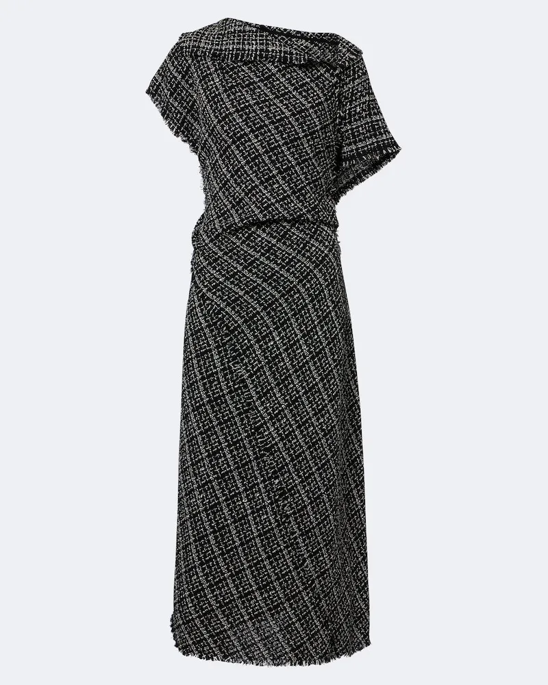 Erdem Midikleid aus einem Baumwollgemisch Schwarz