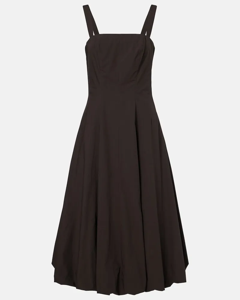 Proenza Schouler White Label Midikleid Ella aus Baumwolle Braun