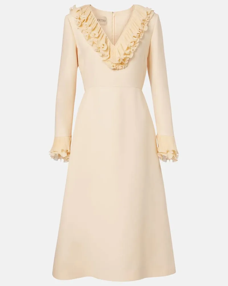 Valentino Garavani Midikleid aus Crepe Couture Beige