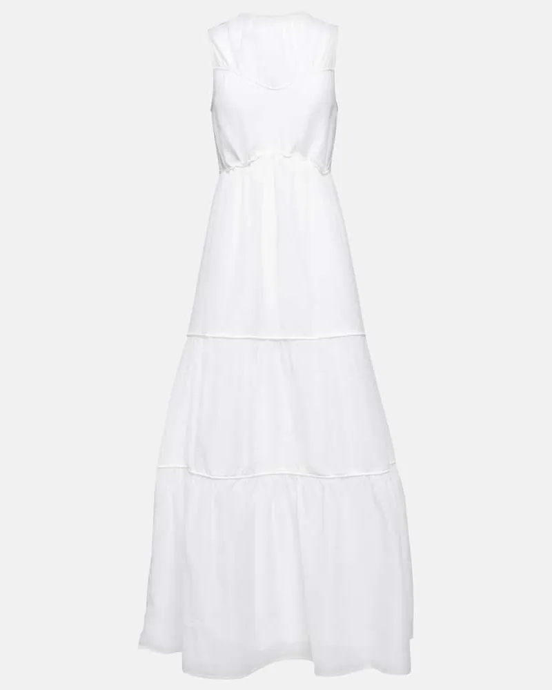 SIR Kleid Emme aus Baumwolle und Seide Weiß