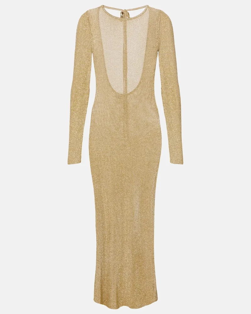 STAUD Maxikleid aus Strick Gold