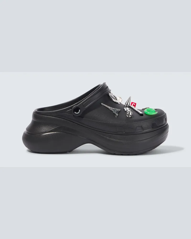 Balenciaga X Crocs Slippers Jibbitz Schwarz