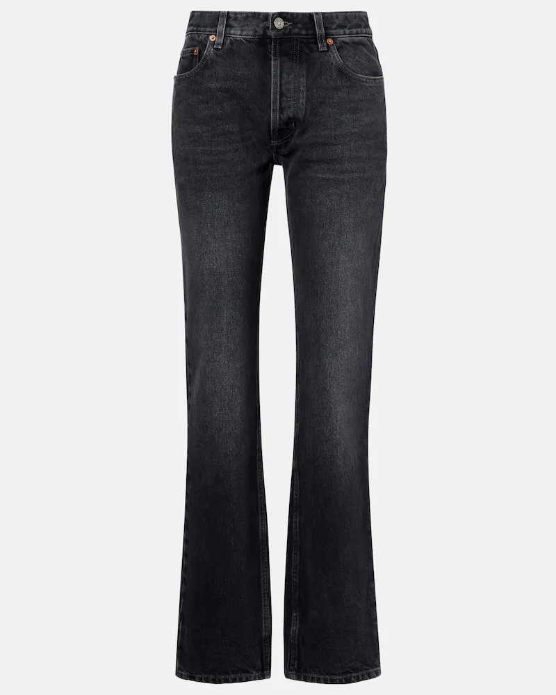 Saint Laurent Straight Jeans Schwarz