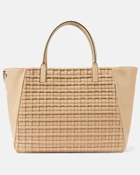 Valentino Garavani Tote VLogo Bold Large aus Leder Beige