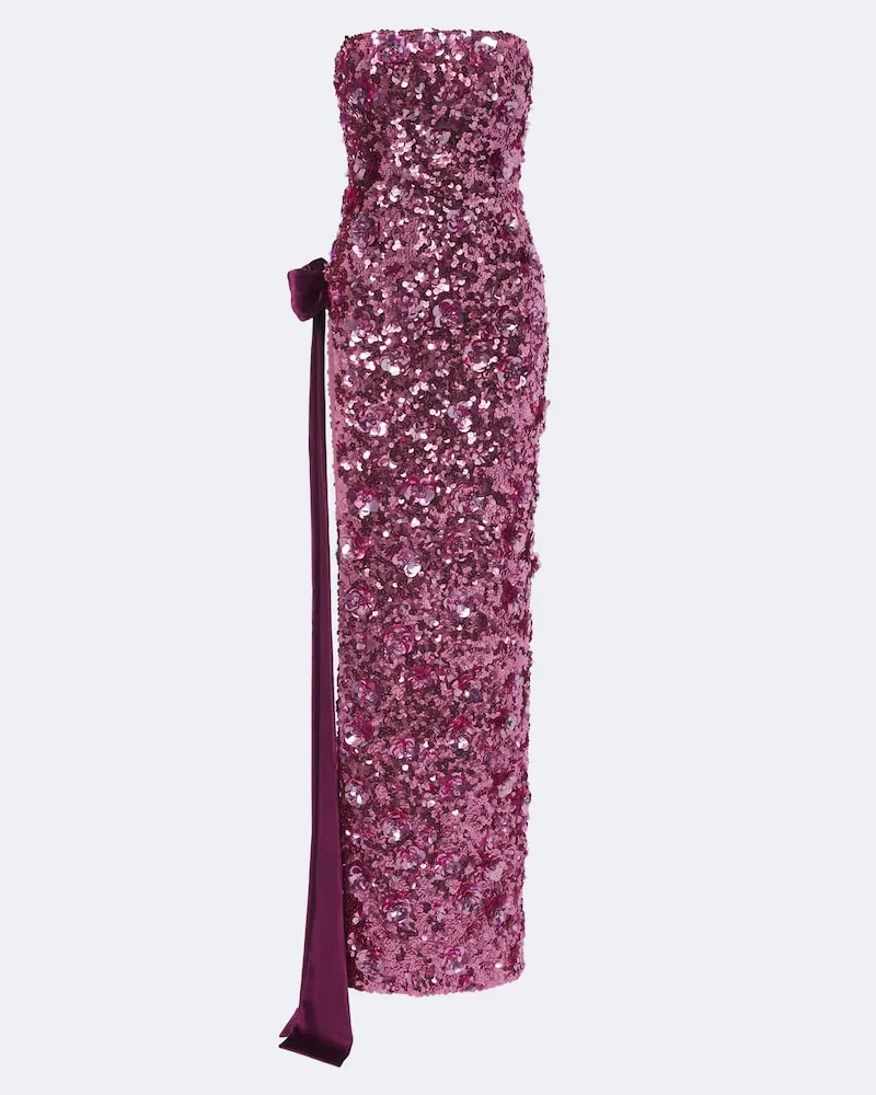 Retrofête Retrofête Bustier-Robe Sylpha mit Pailletten Rosa