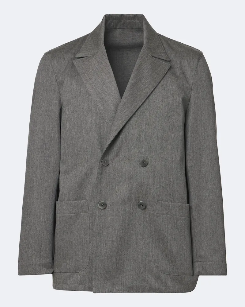 Stoffa Stòffa Blazer aus Wolle Grau