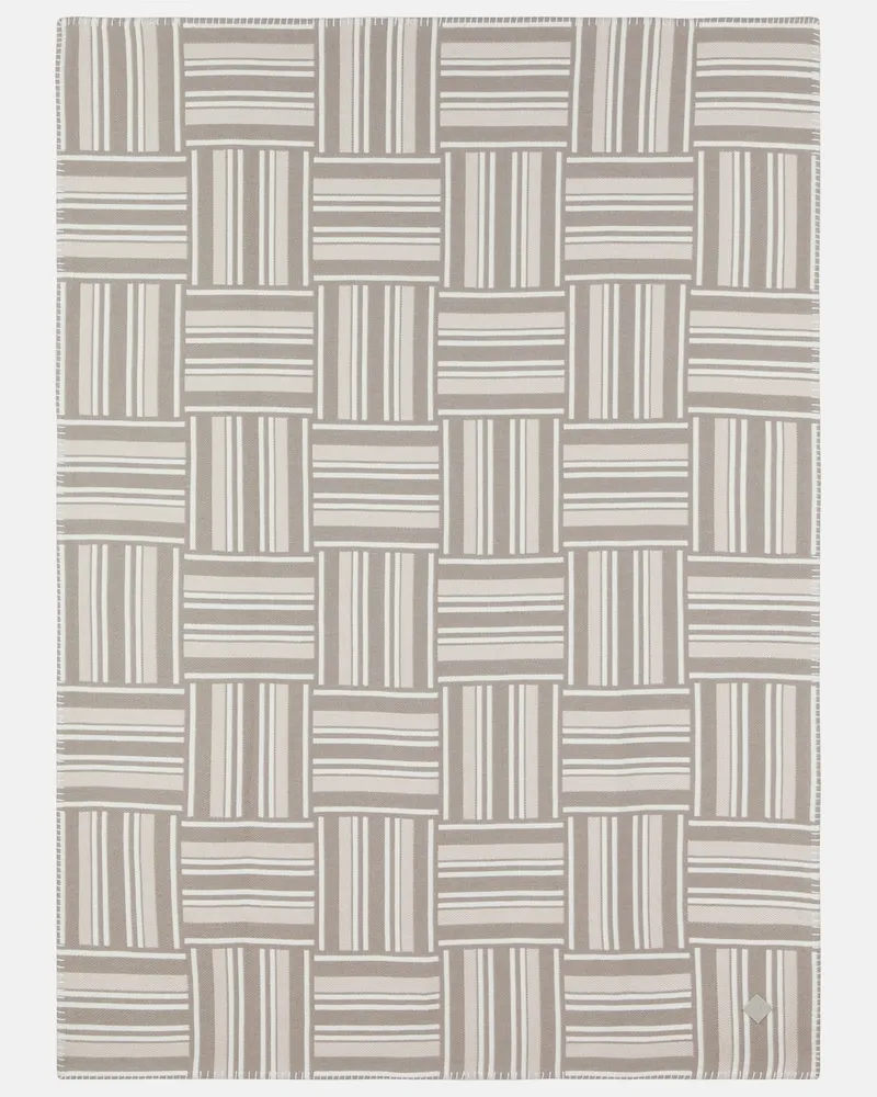 Loro Piana Decke aus Wolle und Kaschmir Beige