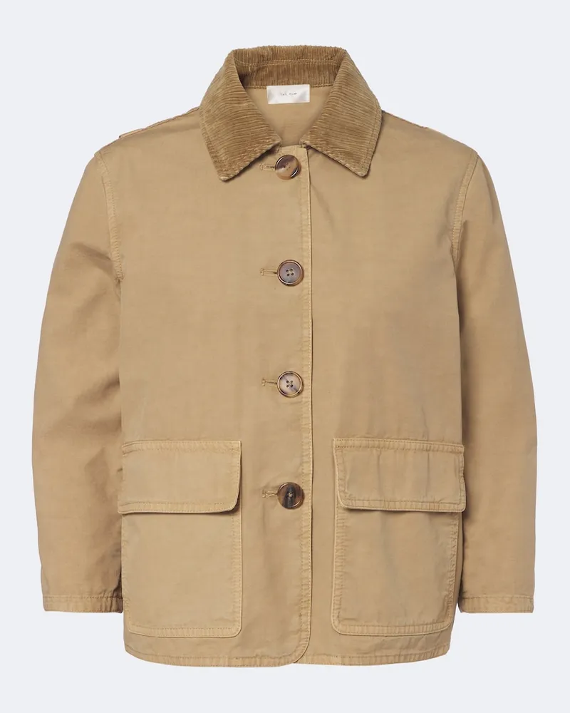The Row Jacke Benka aus Baumwolle mit Cord Beige