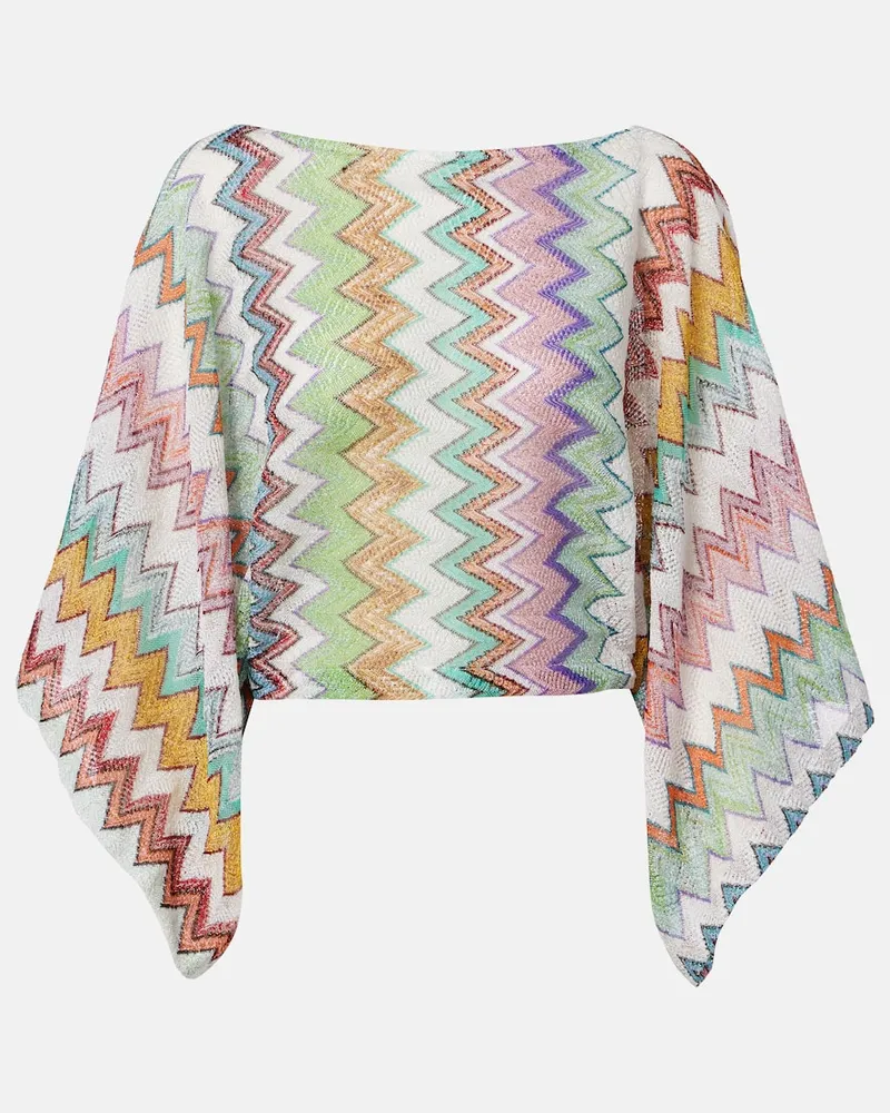 Missoni Top aus Häkelstrick Multicolor