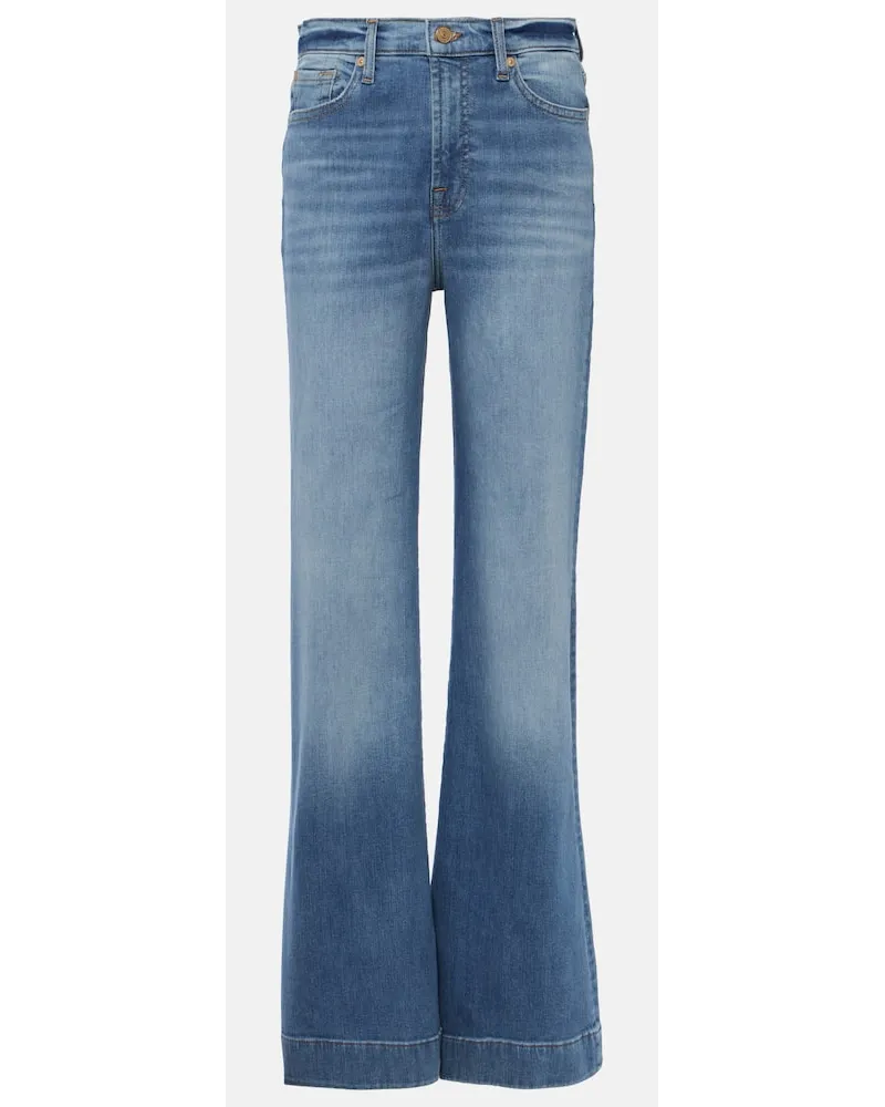 7 for all mankind High-Rise Flared Jeans Modern Dojo Blau