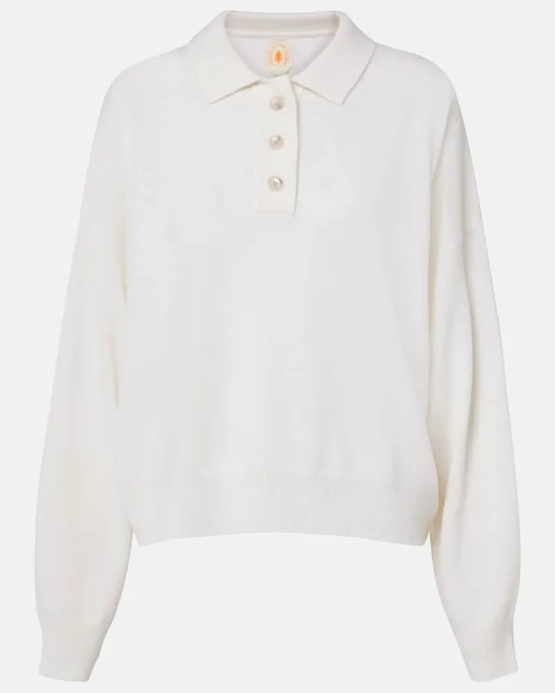 Jardin des Orangers Polopullover aus Wolle und Kaschmir Weiß